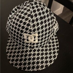 New Era Kids Black and White D&G Patterned Cap